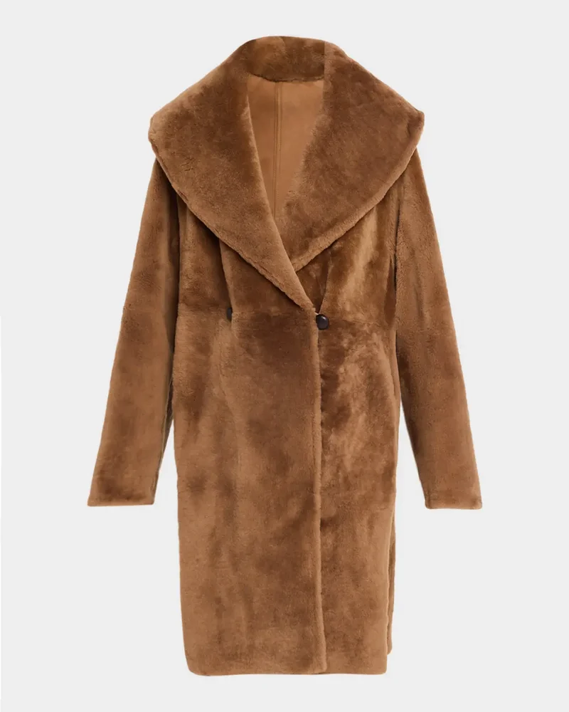 Oversized Reversible Shearling Coat