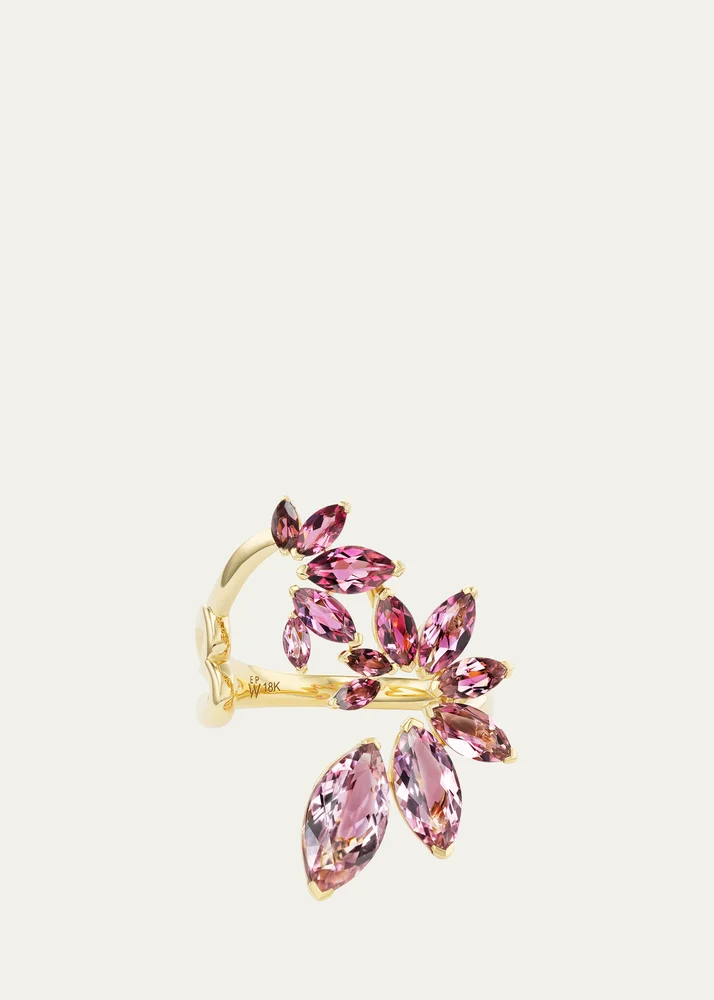 Arashi Ring with Pink Stones