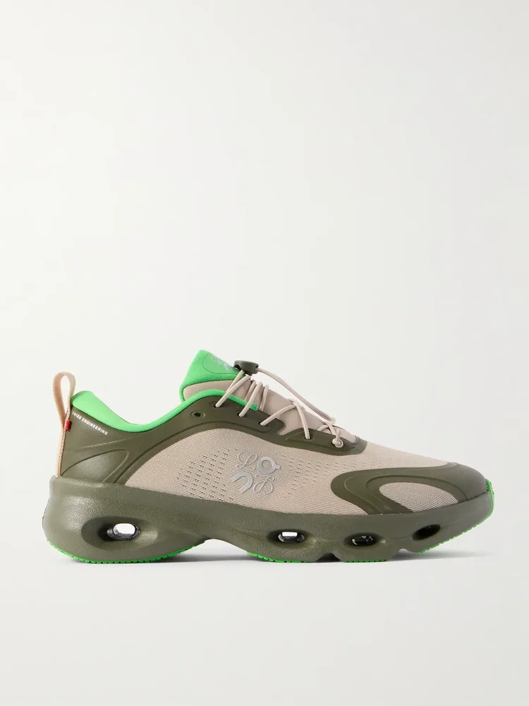x ON Cloudsolo Rubber-Trimmed Mesh Sneakers