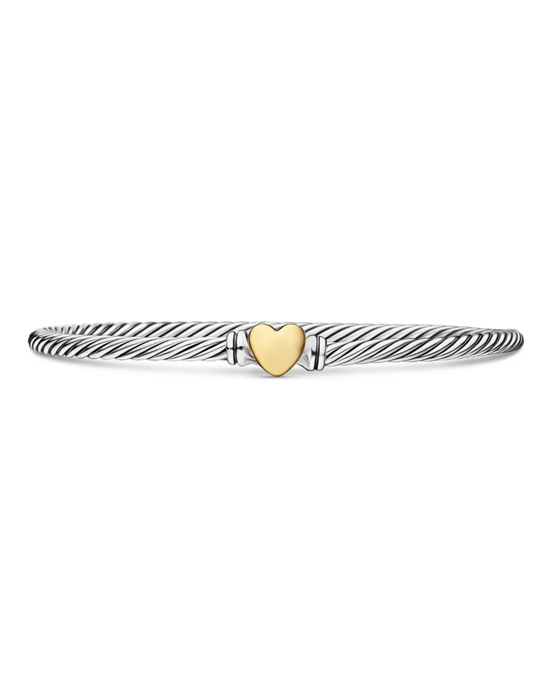Cable Collectibles Heart Bracelet with 18K Gold