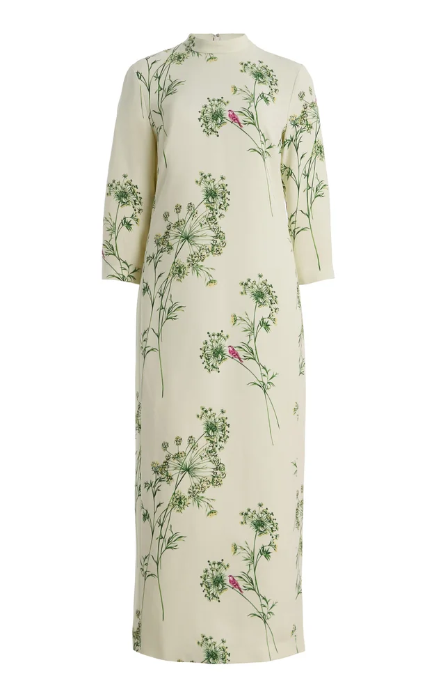 Mock Neck Bracelet-Sleeve Midi Dress