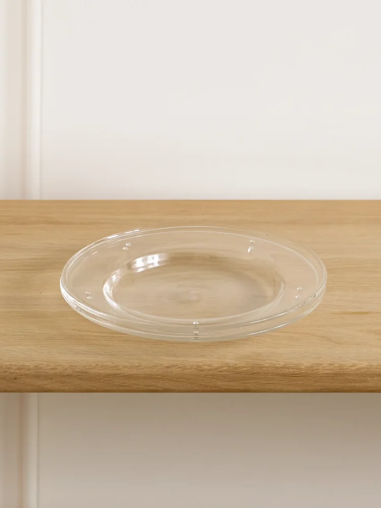 Aperitivo set of two crystal-embellished glass plates