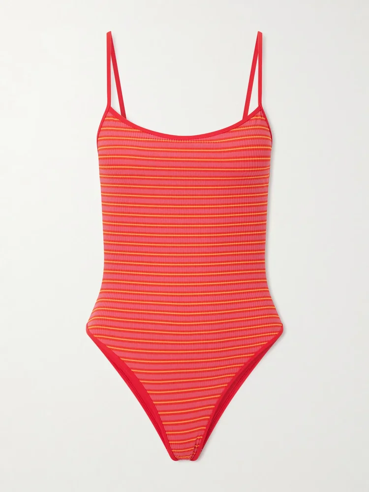 Trentasei striped one-piece swimsuit