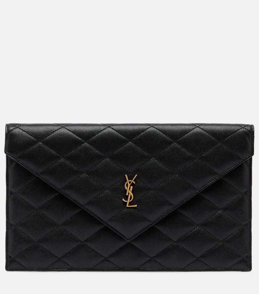 Paris leather clutch
