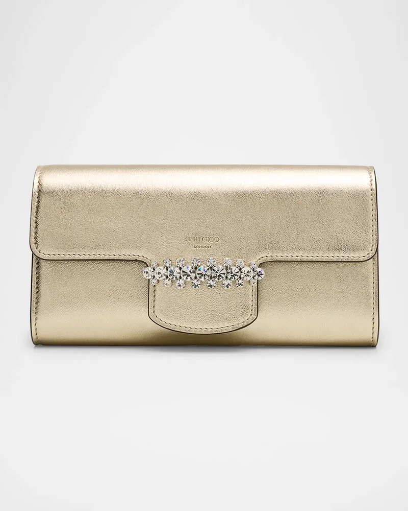 Bing Crystal Metallic Leather Wallet