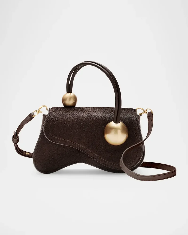 Kazia Nano Calf Hair Top Handle Bag