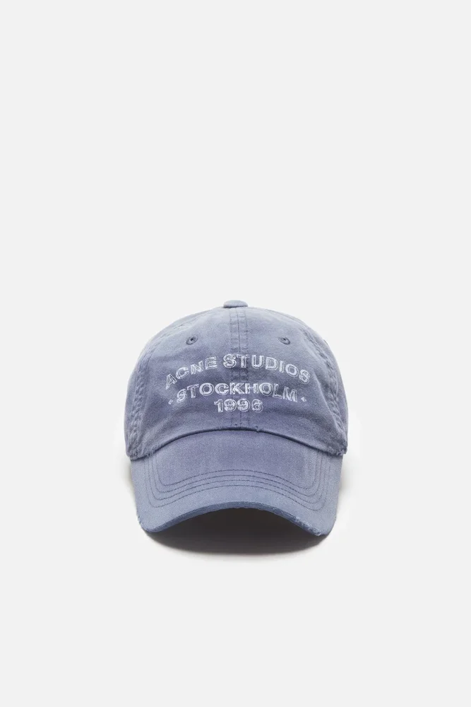 Washed logo cap