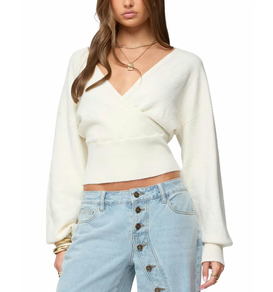Lillia V Neck Wrap Sweater