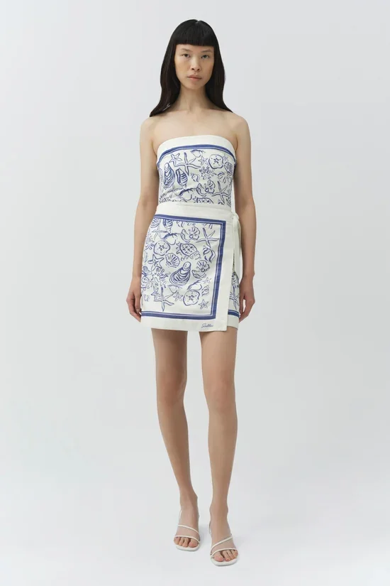 Darbie Linen Bustier Mini Dress
