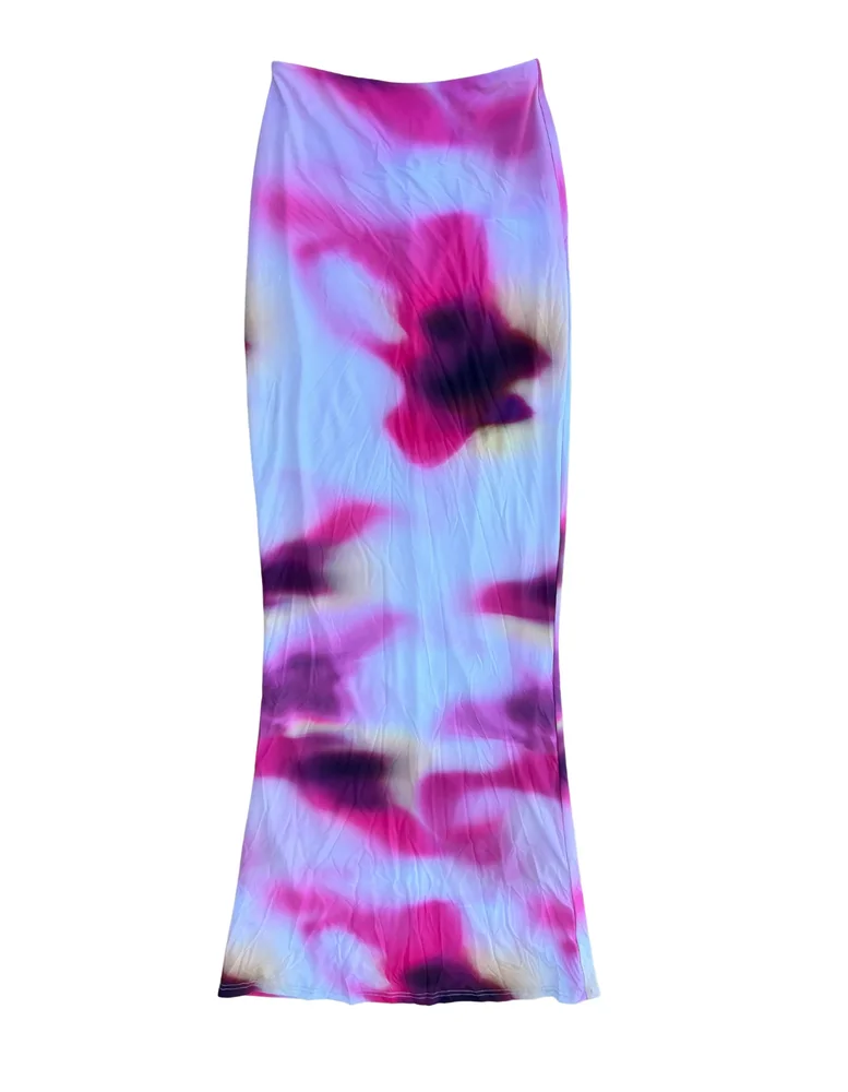 White Fox - Tie Dye Maxi Skirt - S