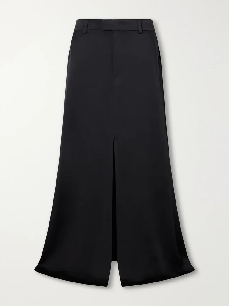 Kaisa duchesse-satin maxi skirt