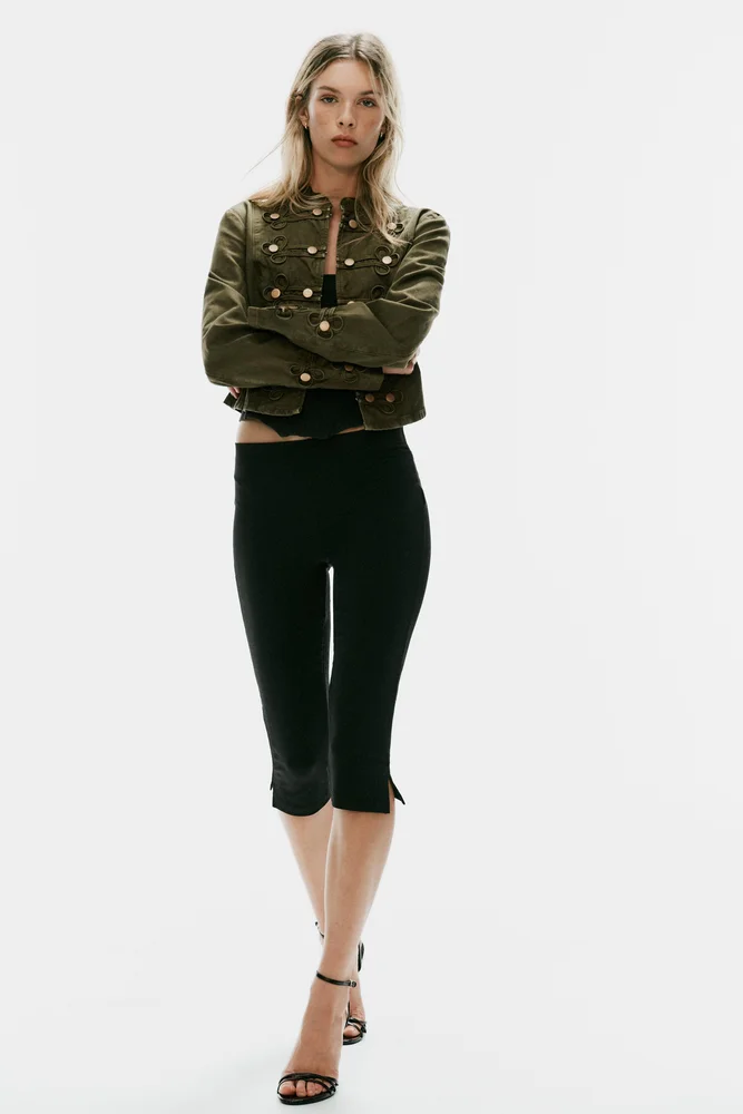 zara.com STRETCH CAPRI PANTS
