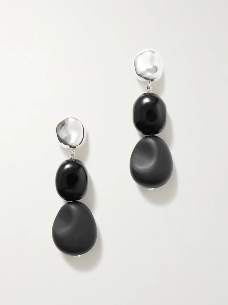 Ada sterling silver onyx earrings