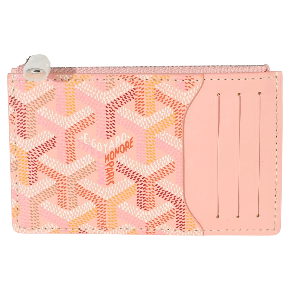 Pre-Owned Bourbon Zip Card Holder, Pink