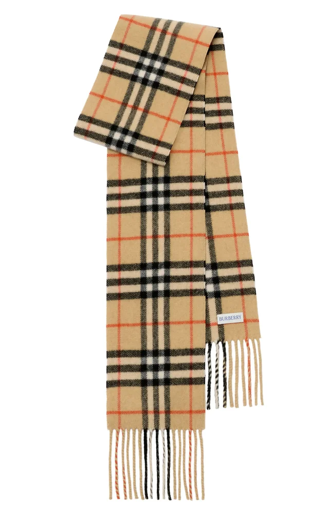 Check Cashmere Scarf