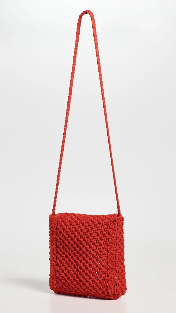 Macrame Crossbody Flap Bag