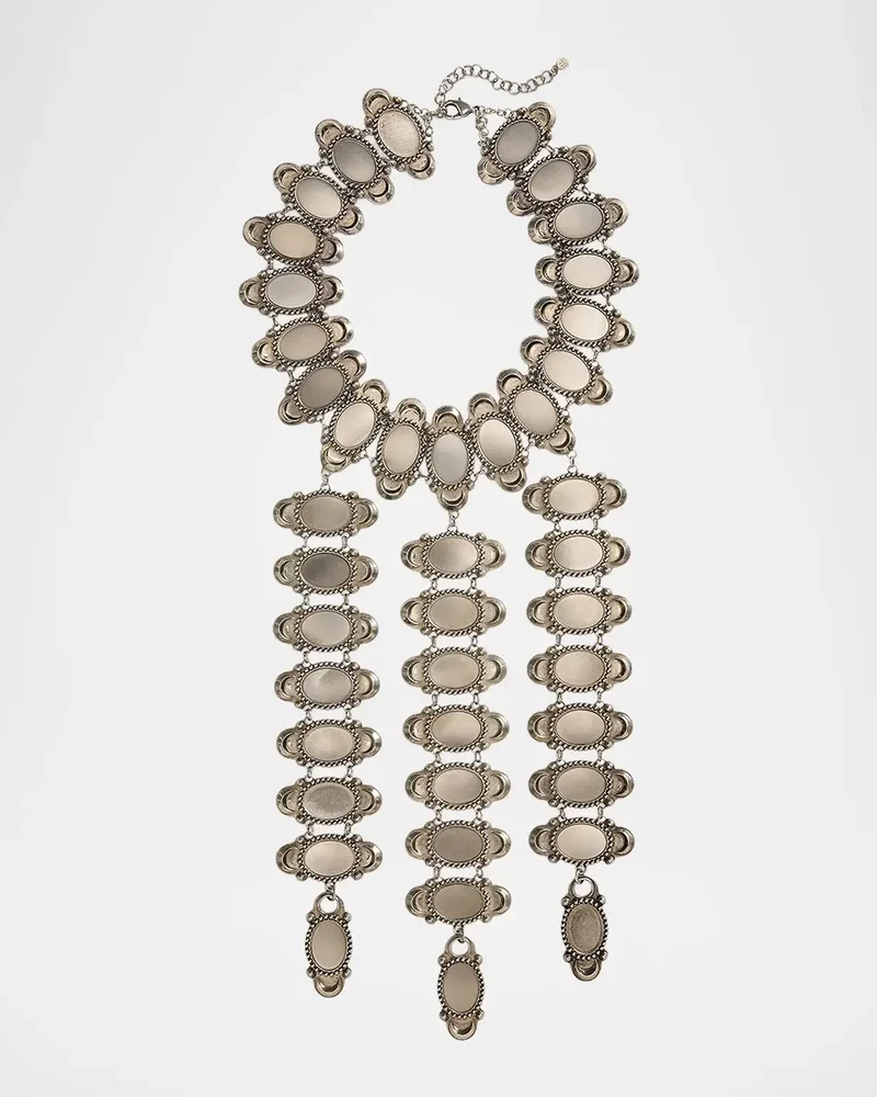 Dangle Medallion Statement Necklace