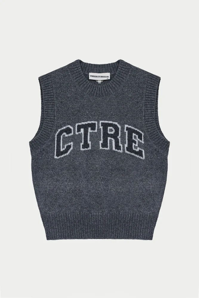 CTRE KNITTED VEST - GREY