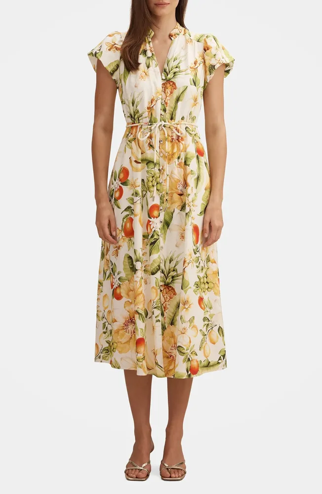 Posie Puff Sleeve Midi Dress