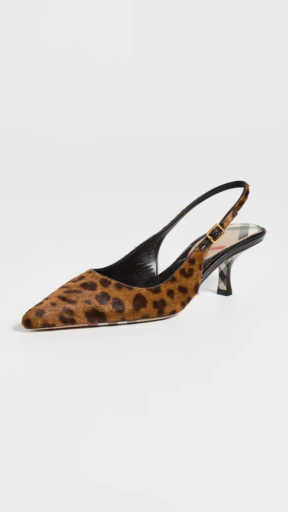 Fur Dame Slingback Kitten Heels 55
