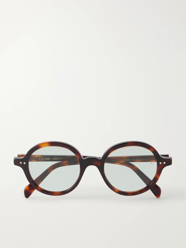 Circle round-frame acetate sunglasses