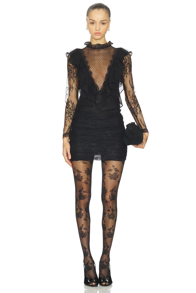 Laila Lace Long Sleeve Short Dress