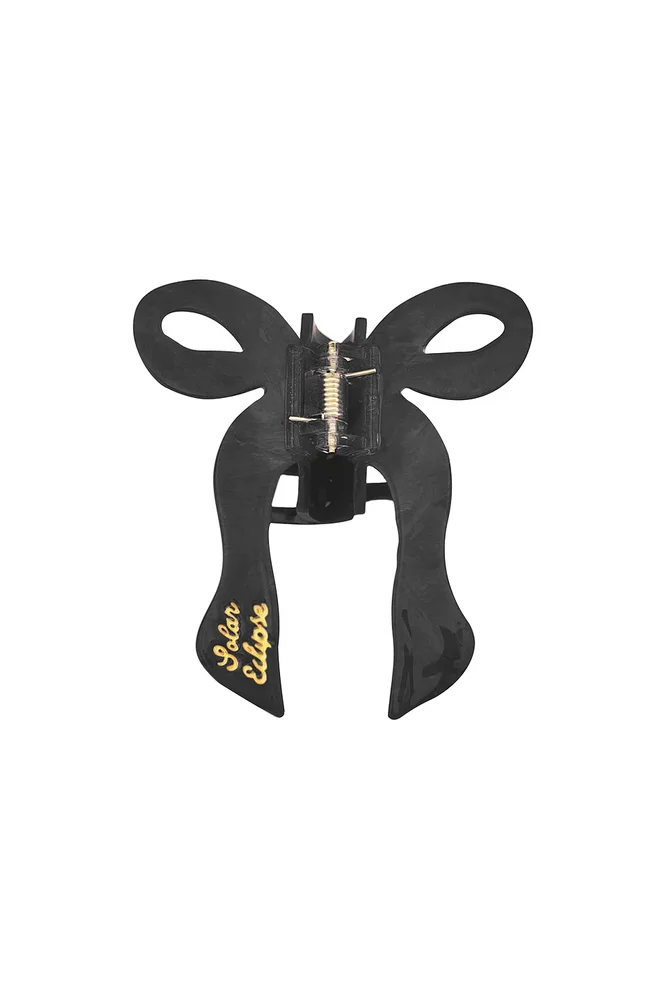 Hand-painted Coquette Bow Claw Hair Clip