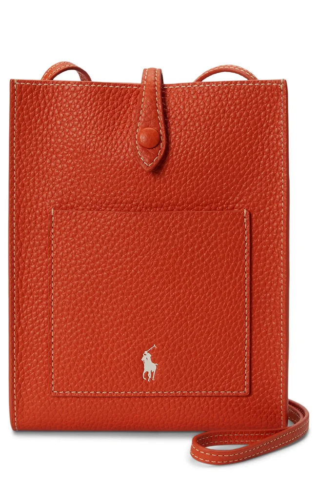 Polo Play Pebble Leather Phone Crossbody Bag