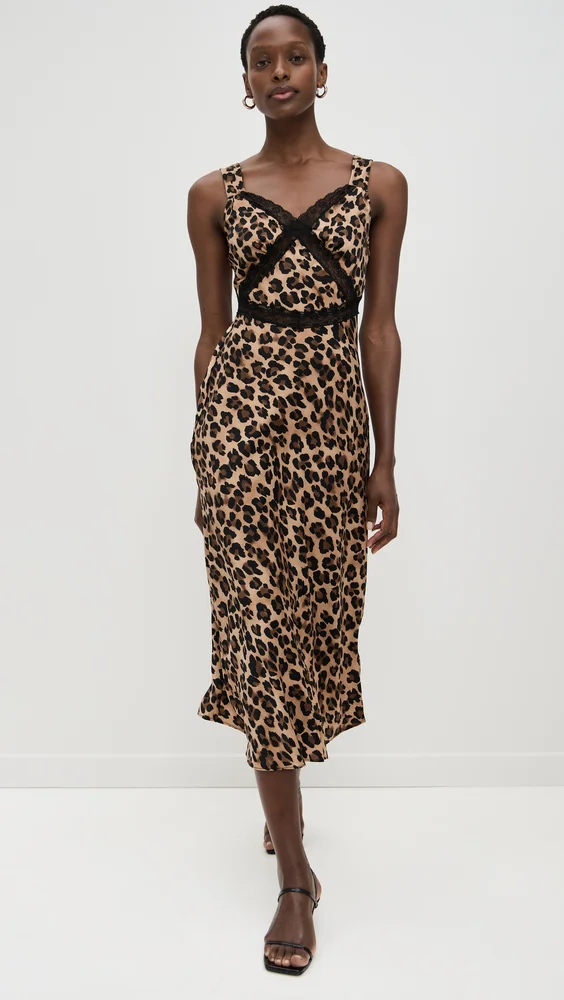 Emory Printed Satin Slip Dress