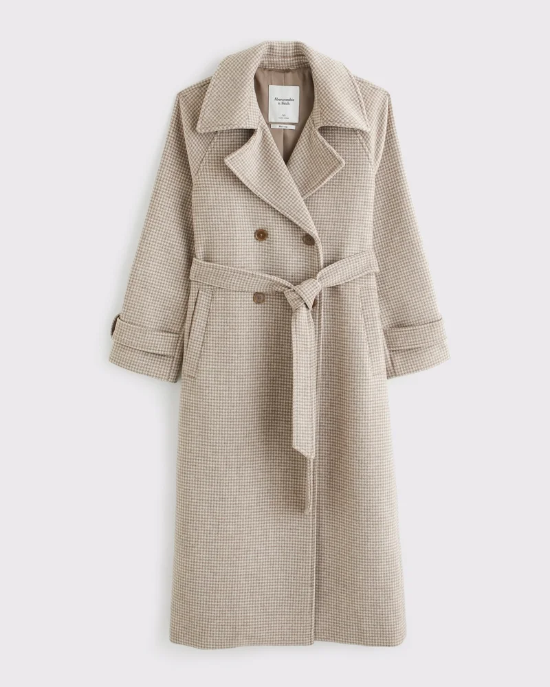Carrie Wool-Blend Trench Coat