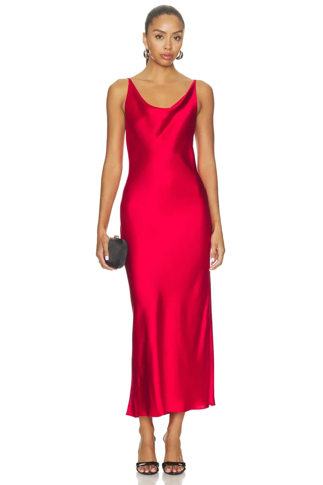 Cowl Bias Slip Dress