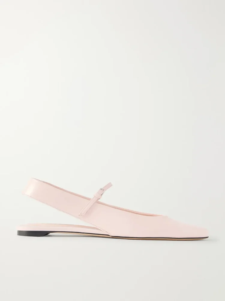 Leather Mary Jane slingback ballet flats