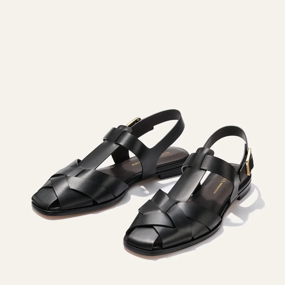 Calypso Fisherman - Black Calf