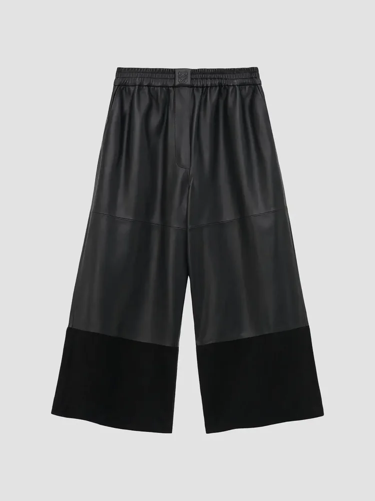Cropped Leather Trousers