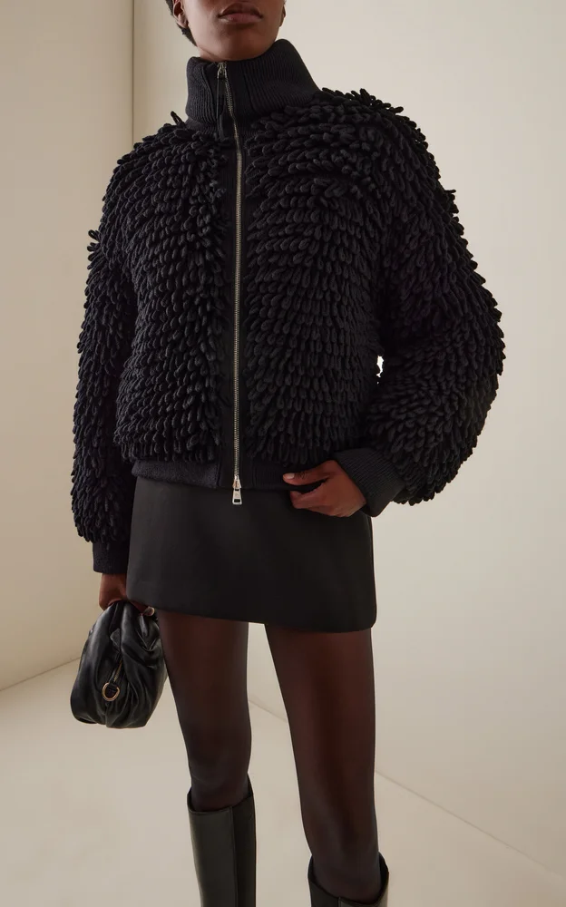 x EE72 by Edward Enninful Wool-Blend Down Cardigan