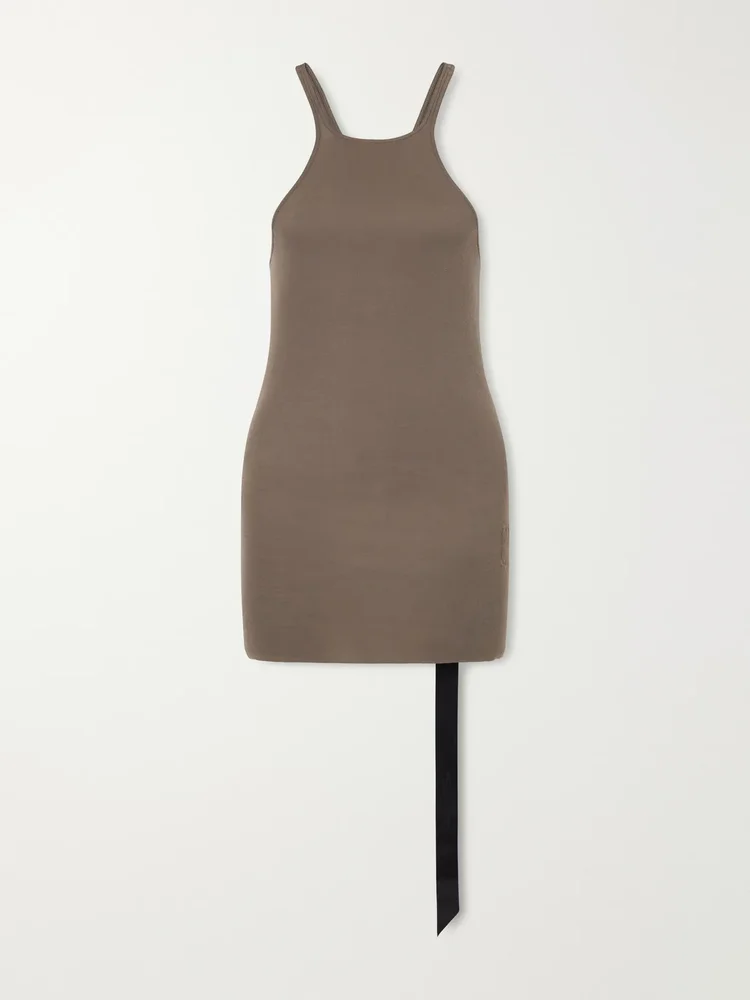 DRKSHDW frayed cotton-jersey tank