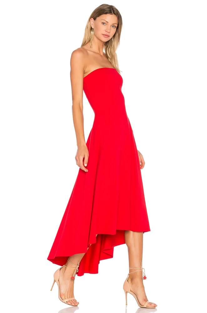 Strapless Hi Low Dress