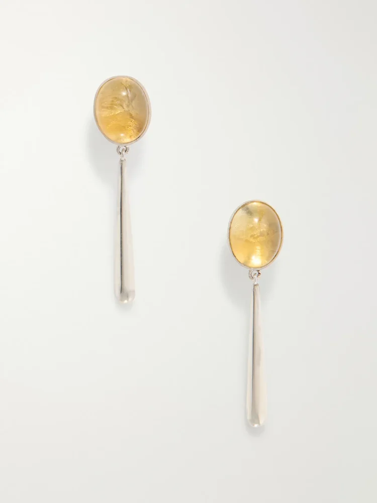Cousteau sterling silver and citrine earrings