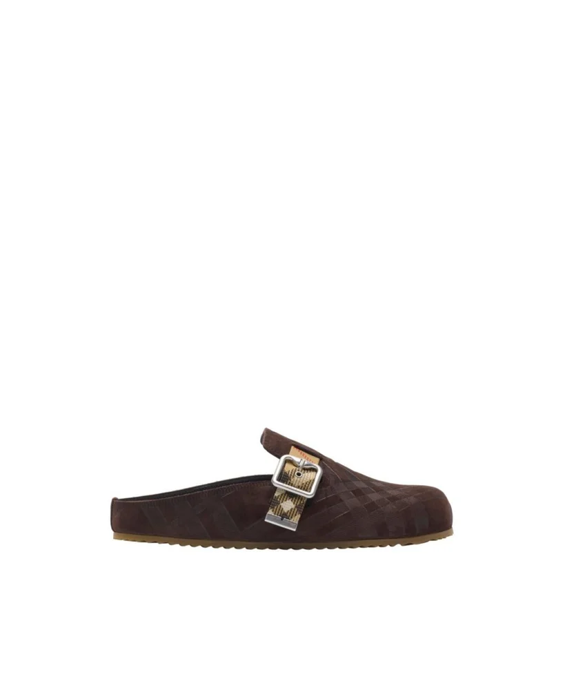 Check Suede Urchin Clogs