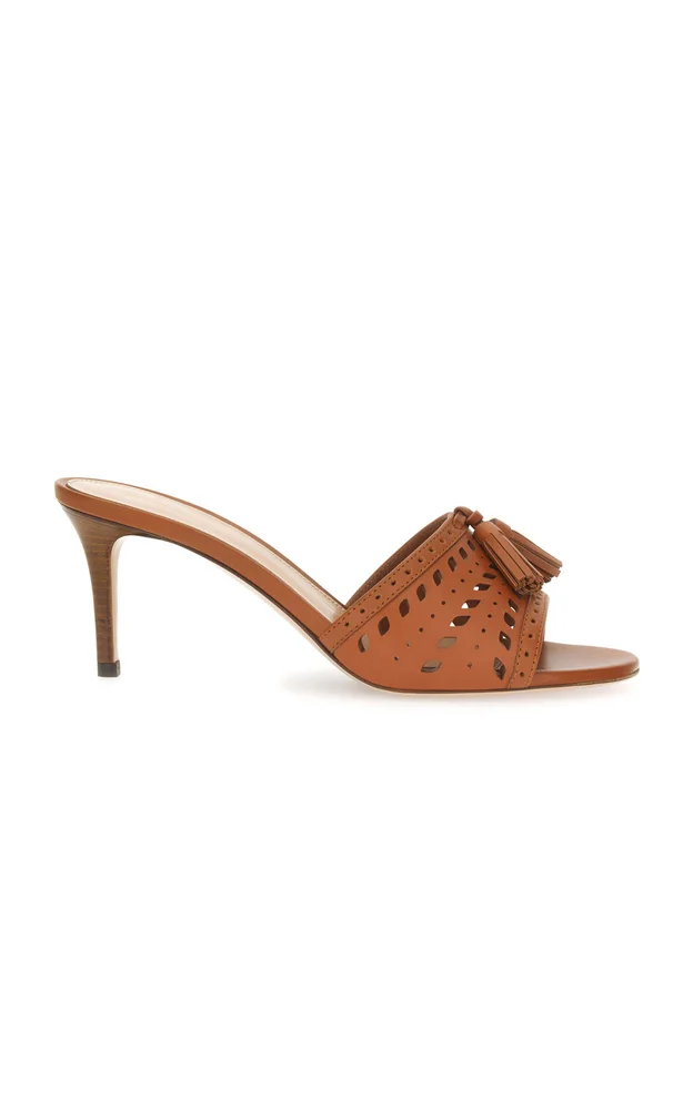 Gianvito Rossi Fes Leather Mules
