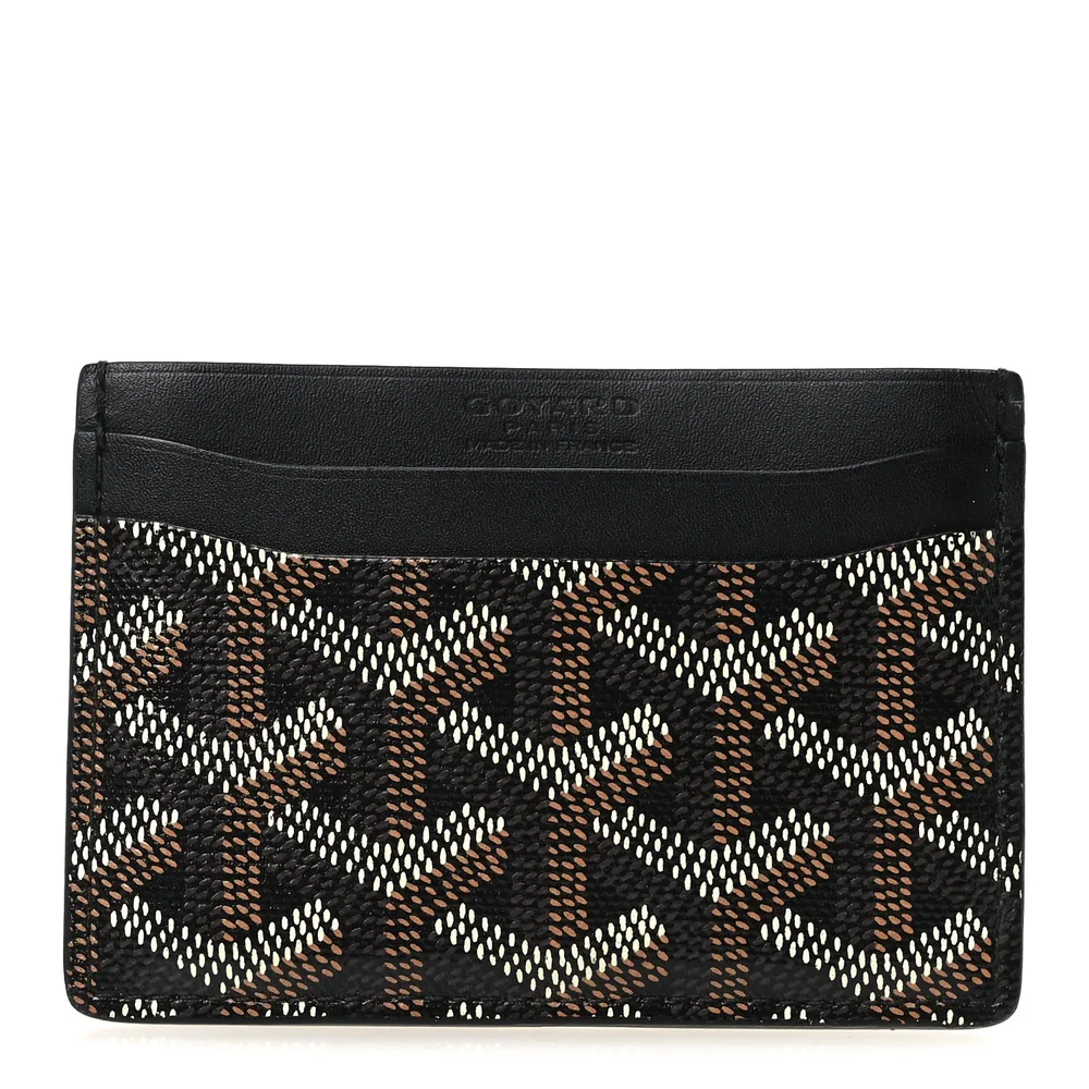 Pre-Owned Goyardine Saint Sulpice Card Holder in Black