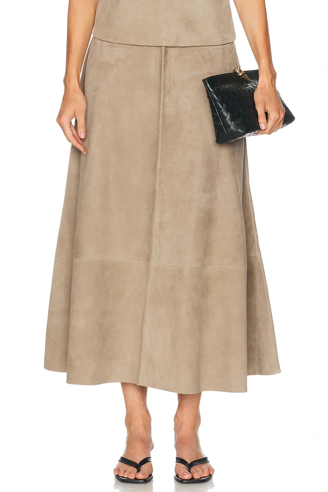 Suede Circle Skirt