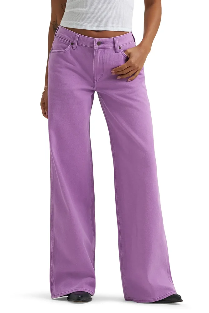 Worldwide Mid Rise Wide Leg Jeans