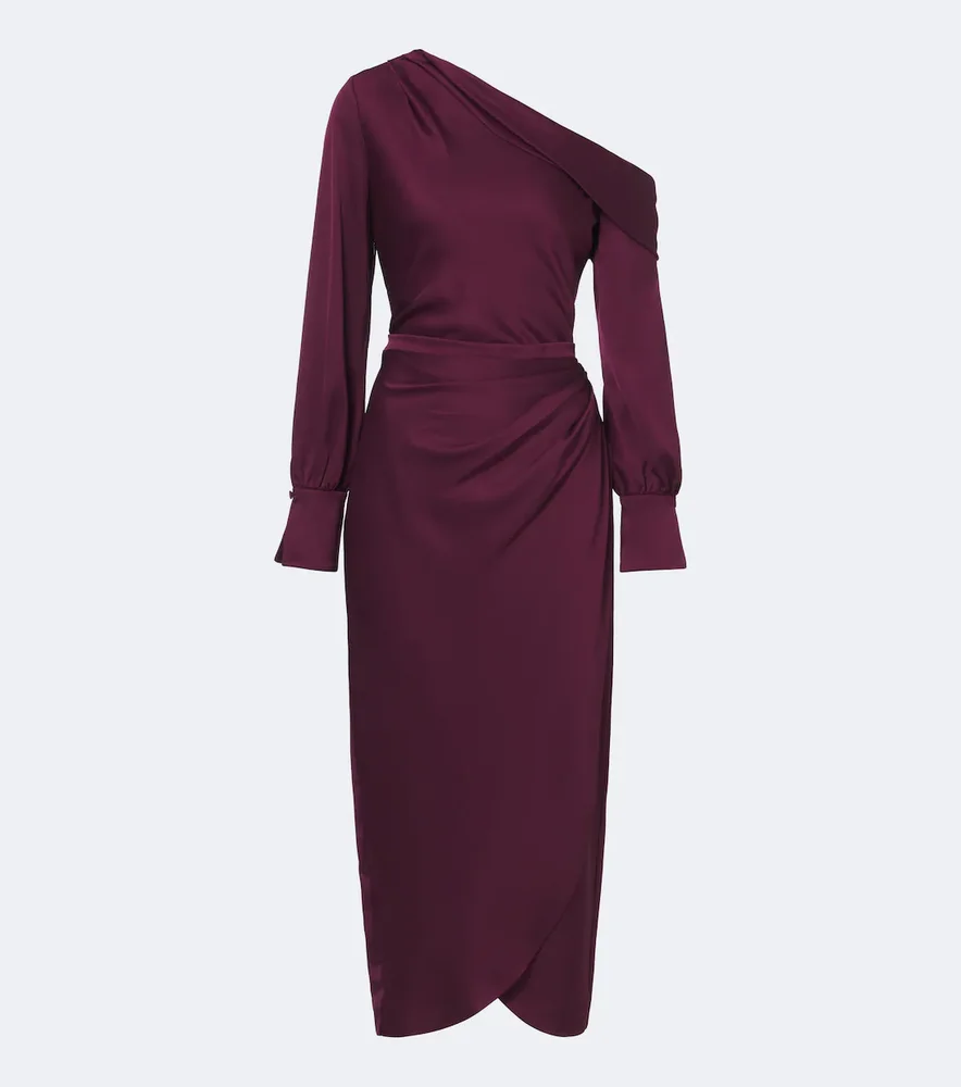Camila draped satin midi dress