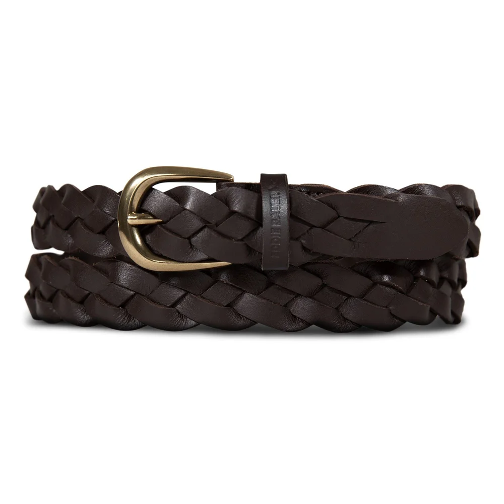 Women's Thin Braided Leather Belt