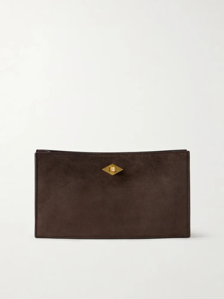 Ease suede clutch