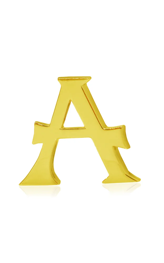 Alphabet 'A' 18K Yellow Gold Bag Charm