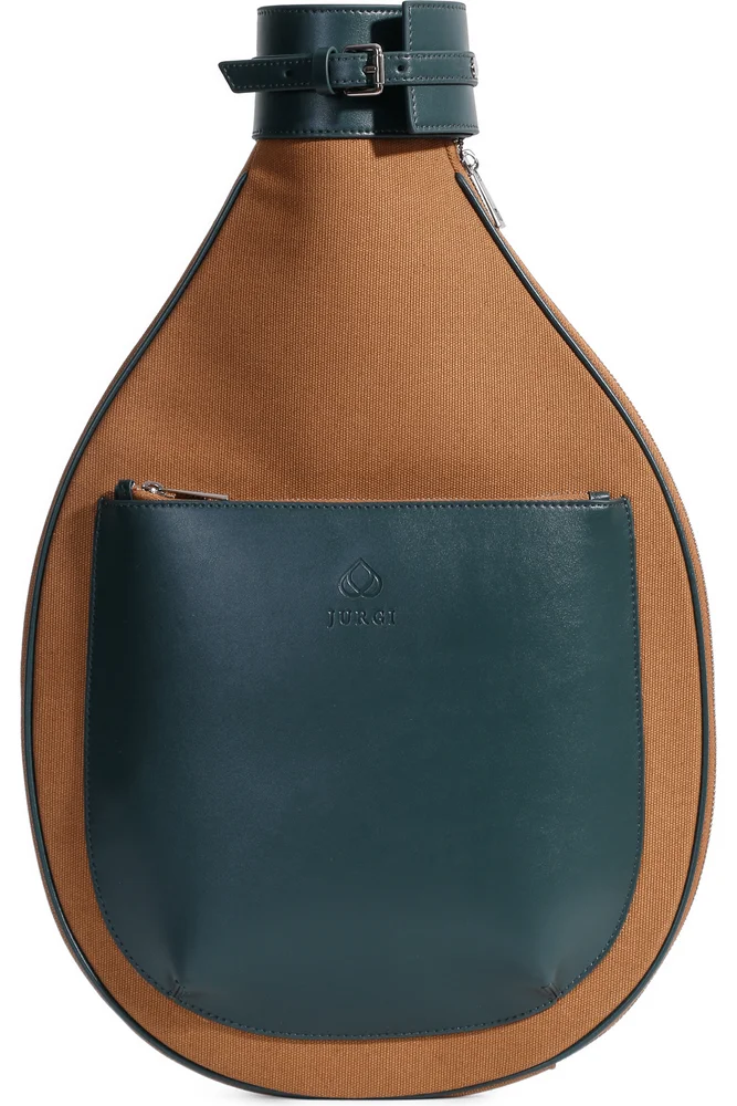 Tennis Racket Backpack in Canvas and Leather