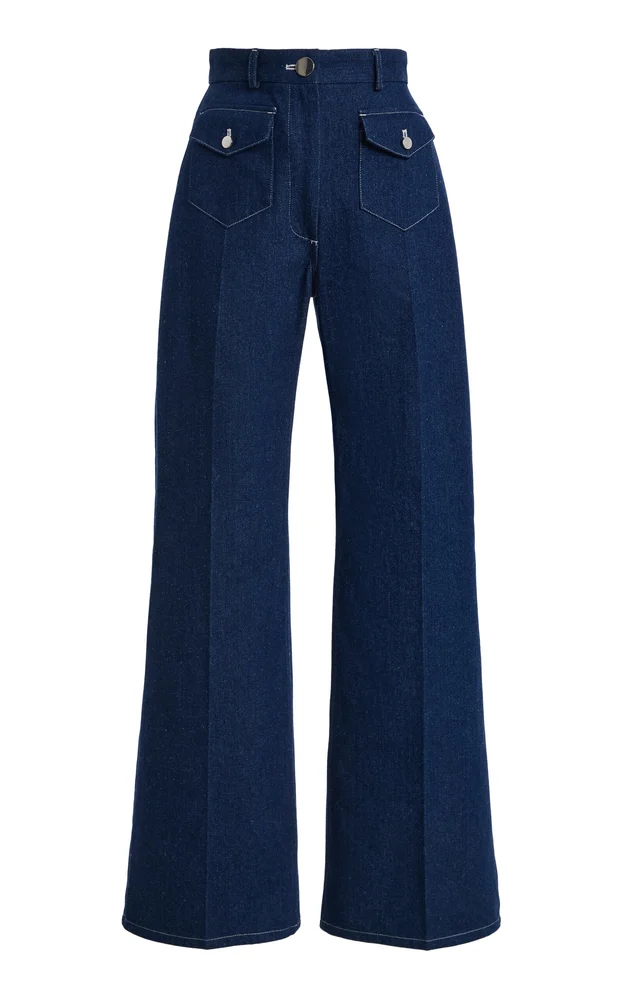 Denim Pocket Wide Leg Pant