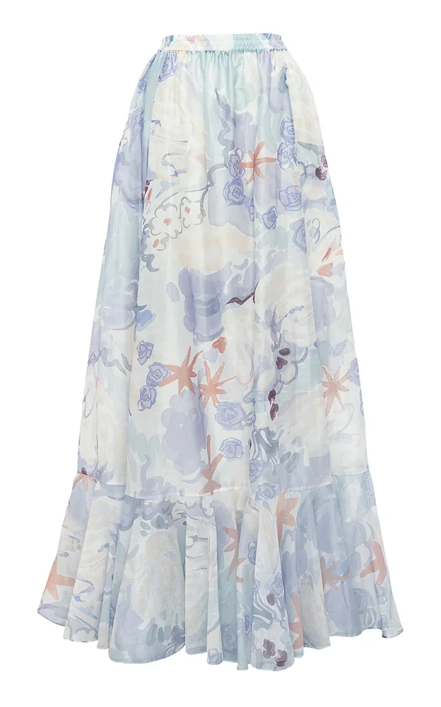 Zinnia Linen-Blend Maxi Skirt